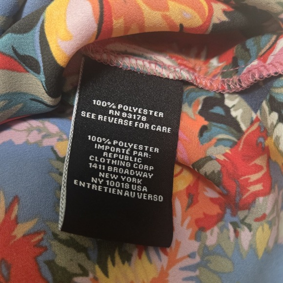 NWT Premise Floral Diamond Block Colorful Shirt Blouse Artsy Bold Art To Wear 2X - Picture 10 of 13